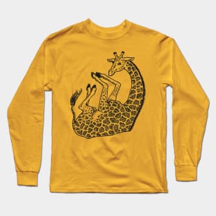 A Levity of Animals: Stick Your Neck Out Long Sleeve T-Shirt